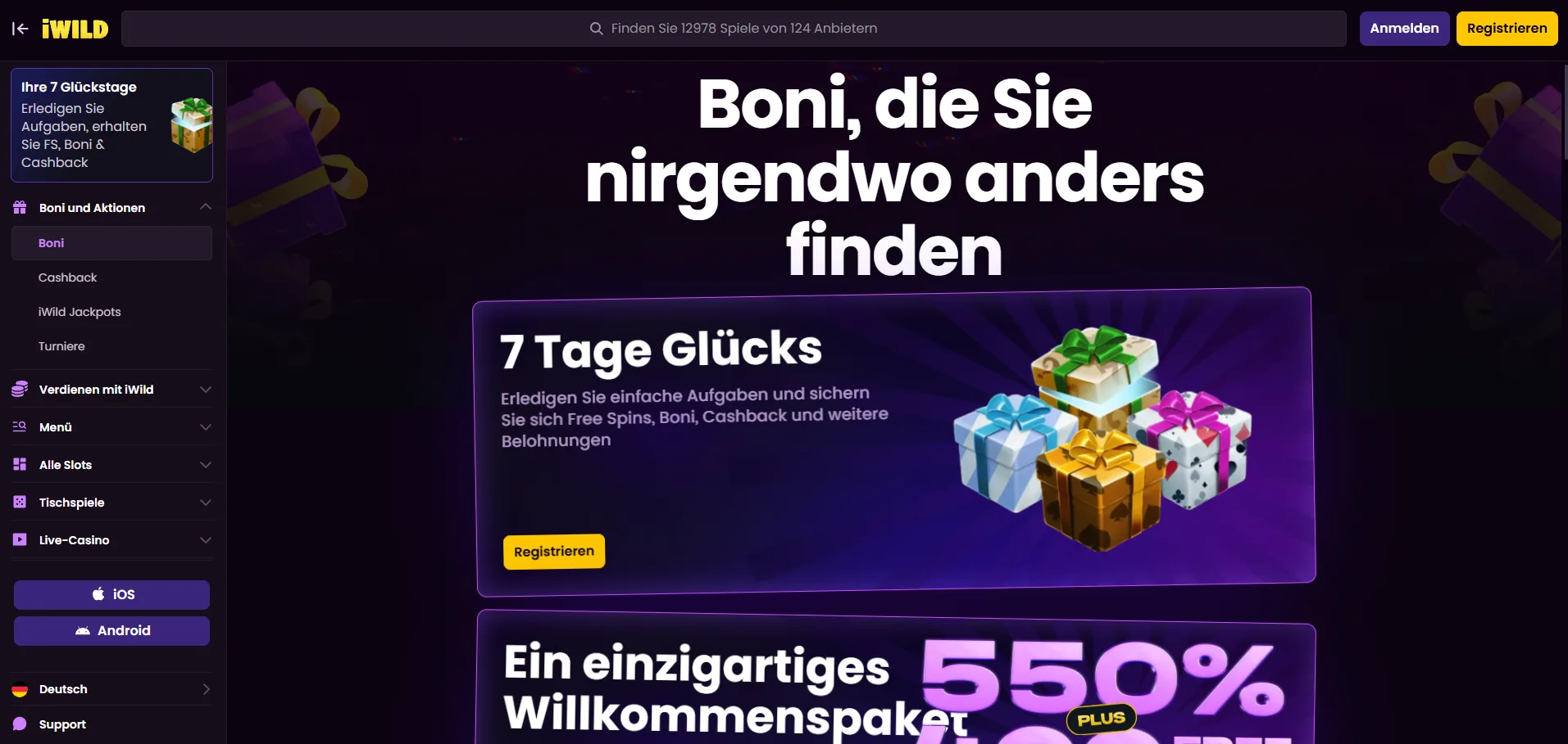iWild Casino Bonusangebote